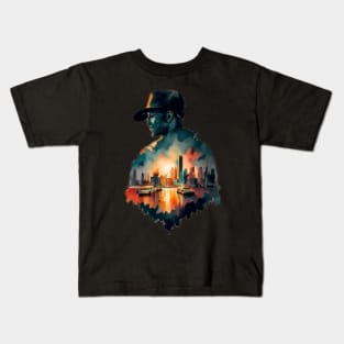 Urban jungle double exposure style Kids T-Shirt